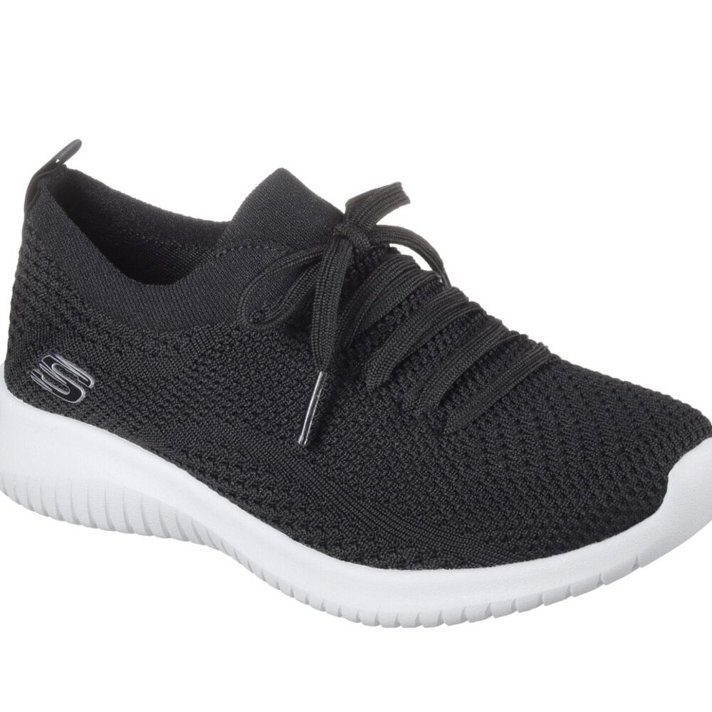 NEW! Skechers Women's Slipon Sneakers Skech-Knit Memory Foam  Black